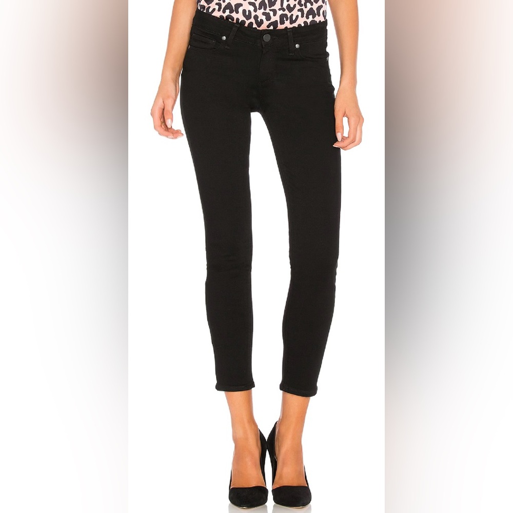 PAIGE Verdugo Crop in Black Overdye